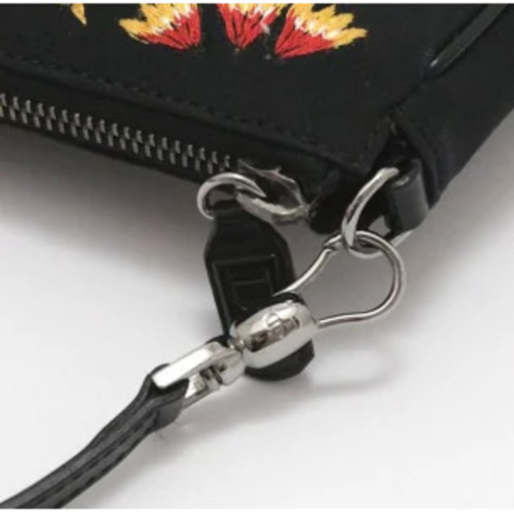 Christian Dior embroidered saddle bag accessory handbag black multicolor - Picture 4 of 6